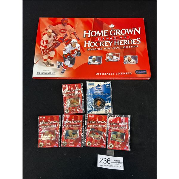 Homegrown Canadian Hockey Heros, 2004/04 Pin Collection + Extra Pins