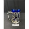 Image 1 : Vintage Cobalt Blue and Chrome Mug w/ Naked Lady Handle Japan
