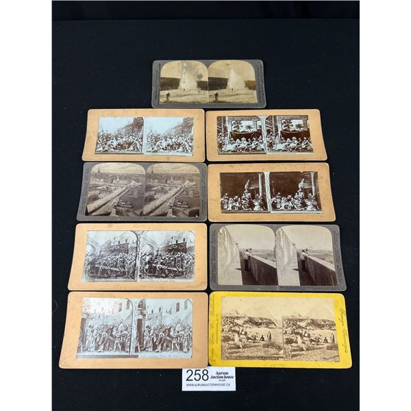 Lot of 9 1900s Stereo Cards