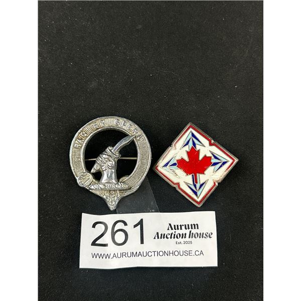 Scottish Highlanders, Canadian Military Cap Badge + Other Canadian Badge