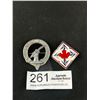 Image 1 : Scottish Highlanders, Canadian Military Cap Badge + Other Canadian Badge