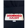 Image 1 : Double Sided Painted Metal Brownred Dairy Sign