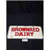 Image 2 : Double Sided Painted Metal Brownred Dairy Sign