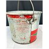 Image 3 : Vintage CO-OP Empty Grease Pail plus Mobil Pegasus Flag