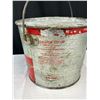 Image 4 : Vintage CO-OP Empty Grease Pail plus Mobil Pegasus Flag