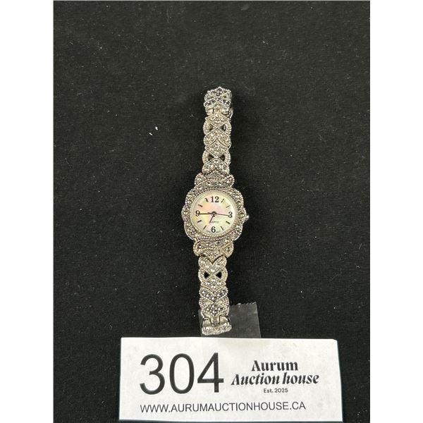 Lovelt Markasite Stones Ladies Quince Watch, Battery Needed
