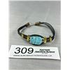 Image 1 : Vintage Leather w/ Scarab Stone Bracelet