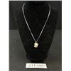 Image 1 : White Gold Chain w/ Genuine Pearl Pendant Necklace Marked 18K G.P.