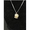 Image 2 : White Gold Chain w/ Genuine Pearl Pendant Necklace Marked 18K G.P.