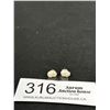 Image 1 : Pair of 14K Gold w/ Genuine Pearls Earrings