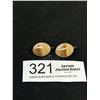 Image 1 : Gold Over Sterling Silver w/ Semi Precious Stone Pair of Earrings Marked 925