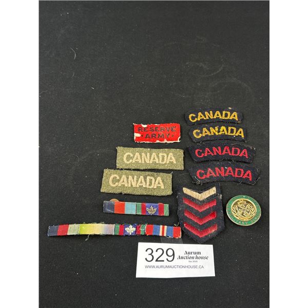 St. Catherines Military School Pin and Various Cloth Patches