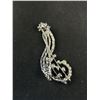 Image 3 : Vintage Sterling Silver w/ Clear Rhinestone Brooch