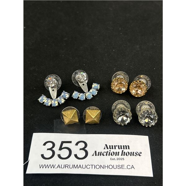 4 Pairs of Stella and Dot Earrings - All Marked