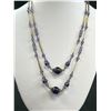 Image 2 : Vintage Double Strand Genuine Amethyst Beads Necklace