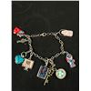 Image 2 : 2 Vintage Charm Bracelets w/ Lot of Charms