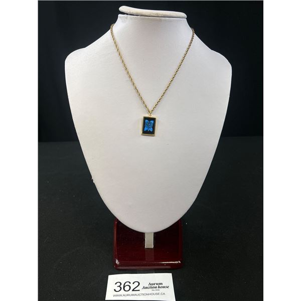 Vintage Gold Chain + Pendant Necklace Marked Monet