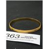Image 2 : Beautiful Raised Engraved Gold Tone Bangle Marked 18k