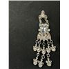 Image 2 : Gorgeous Pair of Clear + Borealis Rhinestones Chandelier Earrings