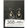 Image 1 : Sterling Silver w/ Genuine Pearls Pair of Earrings Marked 925