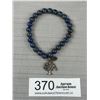Image 1 : Alyssa Natural Lapis Lazui Beads Bracelet w/ Silver Charm Marked Alyssa
