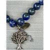 Image 2 : Alyssa Natural Lapis Lazui Beads Bracelet w/ Silver Charm Marked Alyssa
