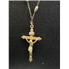 Image 2 : Vintage Silver Necklace w/ Crucifix Cross Pendant