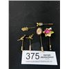Image 1 : Collection of Gold Stick Pins, One w/ Genuine Australian Opal Stone