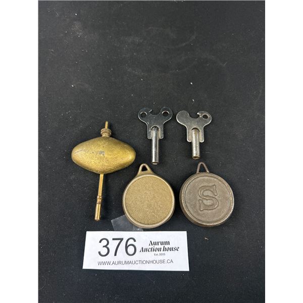 Antique Clock Pendulums and Keys
