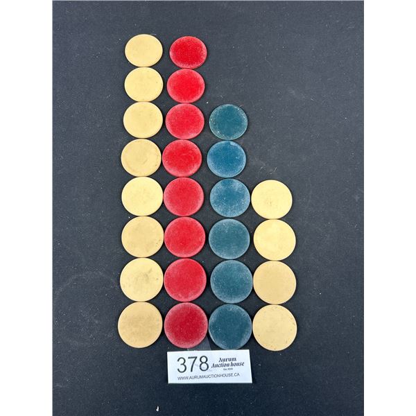 26 Vintage 1920s-30s Poker Chips