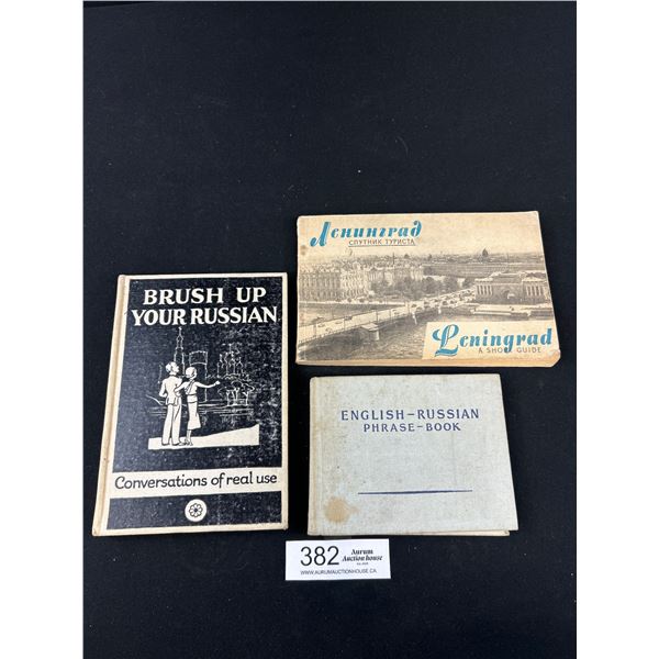 3 Vintage Russian Books