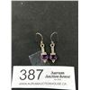 Image 1 : Lovely Pair of Art Deco Style Amethyst + Sterling Earrings