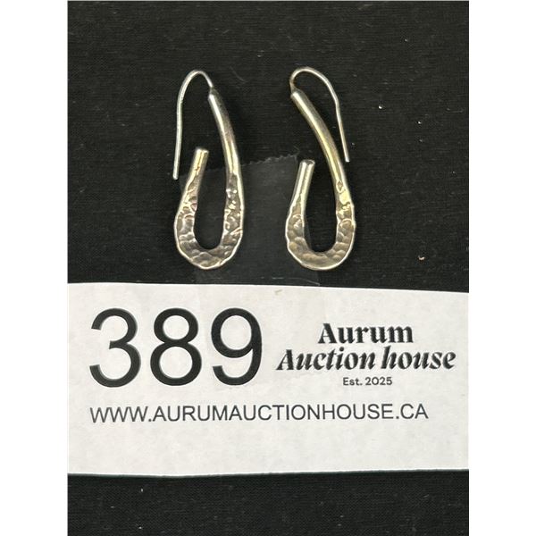 1970s Modernist Heavy Quality Sterling Earrings