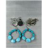 Image 3 : Collection Turquoise Navajo Earring Lot