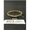 Image 1 : C.1960s Gold Plate Hinged Cuff Bangle