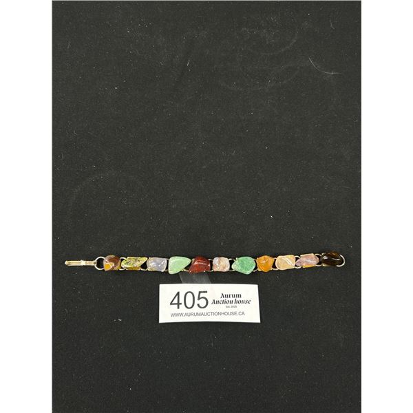 Vintage Genuine Gemstone Bracelet C.1970