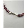 Image 3 : Vintage Jade Bead Neacklce Purple, Styling Clasp