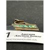 Image 3 : Early Mexican Sterling Abalone Tie Bar Signed Very Solid!