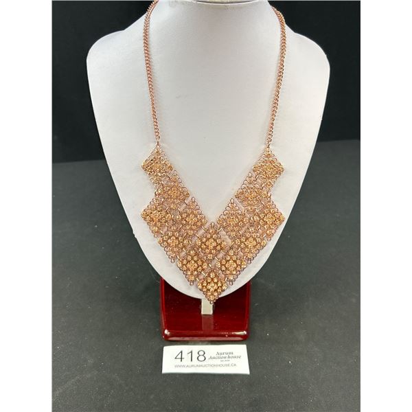 Gorgeous Gold w/ Stones Necklace