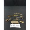 Image 1 : 9 Vintage Tie Bars, Pair of Gold Kregmenz Cufflinks + Money Clip