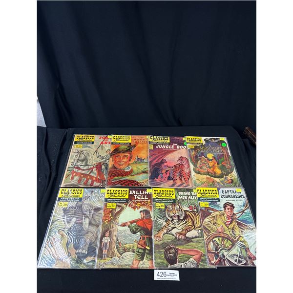 Lot of 8 Vintage Classics Illustrated Comics in Bag