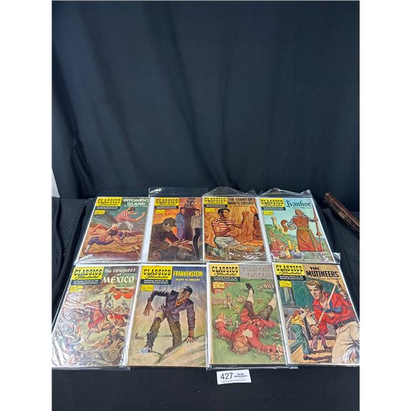 Lot of 8 Vintage Classics Illustrated Comics in Bag