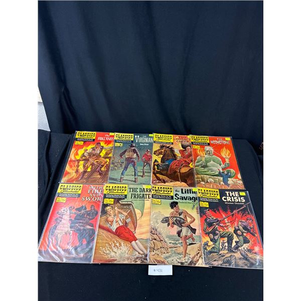 Lot of 8 Vintage Classics Illustrated Comics in Bag