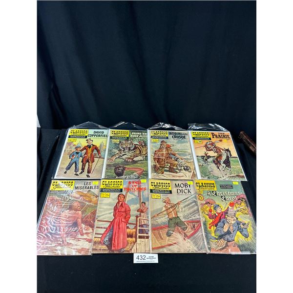 Lot of 8 Vintage Classics Illustrated Comics in Bag