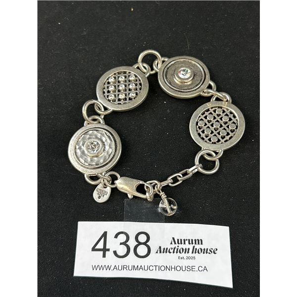 Dybergikern Silver w/ Clear Stones Bracelet w/ Marked Labels Teno N. 4016 Made in Germany Wristwatch