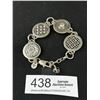 Image 1 : Dybergikern Silver w/ Clear Stones Bracelet w/ Marked Labels Teno N. 4016 Made in Germany Wristwatch