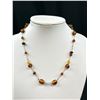 Image 2 : Antique Amber Color Glass Beads Necklace