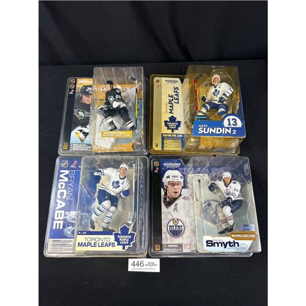 Lot of 4 NHL McFarlen Figurines Still Sealed in Package