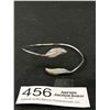 Image 1 : Sterling Silver (Tested) Leaves Open Cuff Bangle Large Size