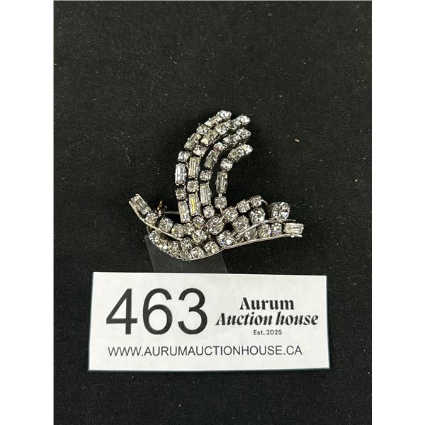 Vintage Rhinestone Brooch Excellent Quality Marked Made in Australia